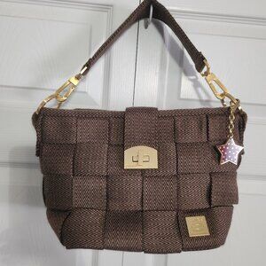 Harveys Wool Herringbone Carriage Ring Hobo Tote - RARE